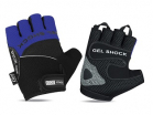 Перчатки для фитнеса 2117-BL, цвет: черный+синий, размер: L (002374) - Оптовые поставки. Производсво. Комплексное снабжение учебных заведений. 