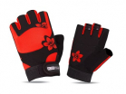 Перчатки для фитнеса 5106-RM, цвет: черный+красный, размер: М (002366) - Оптовые поставки. Производсво. Комплексное снабжение учебных заведений. 