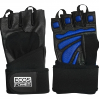 Перчатки для фитнеса 2006-BL, цвет: черный+синий, размер: L (002360) - Оптовые поставки. Производсво. Комплексное снабжение учебных заведений. 
