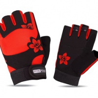 Перчатки для фитнеса 5106-RM, цвет: черный+красный, размер: М (002366) - Оптовые поставки. Производсво. Комплексное снабжение учебных заведений. 