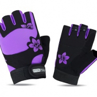 Перчатки для фитнеса 5106-VL, цвет: черный+фиолетовый, размер: L (002369) - Оптовые поставки. Производсво. Комплексное снабжение учебных заведений. 