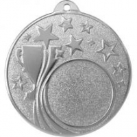 Медаль Звезды Серебро 2 место   (D-50 мм, D-25 мм, s-2 мм) - Оптовые поставки. Производсво. Комплексное снабжение учебных заведений. 