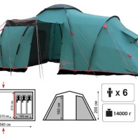 Tramp палатка Brest 6 (V2) (зеленый) (TRT-83) - Оптовые поставки. Производсво. Комплексное снабжение учебных заведений. 
