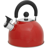 Чайник из нерж. стали MAL-039-R, 2,5 литра, красный, со свистком (910084) - Оптовые поставки. Производсво. Комплексное снабжение учебных заведений. 