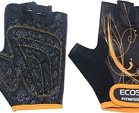 Перчатки для фитнеса, женские, цвет -черные с принтом, размер: M, модель: SB-16-1743 (005308) - Оптовые поставки. Производсво. Комплексное снабжение учебных заведений. 