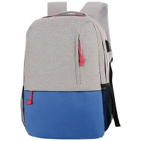 Городской рюкзак Экос, серый/синий 15л, с USB портом (006678) - Оптовые поставки. Производсво. Комплексное снабжение учебных заведений. 